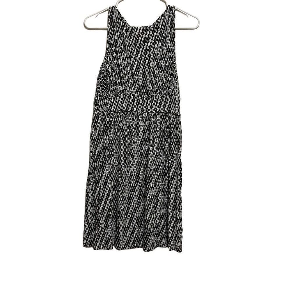 Joe Fresh For JC Penney Women's Black Sleeveless White Ogee Dress Size S/P - Picture 2 of 3